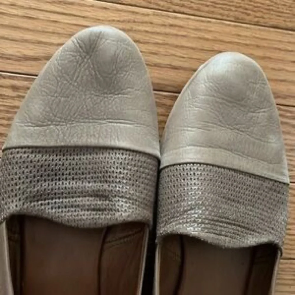 Bueno Metallic Taupe Slip-On Loafers